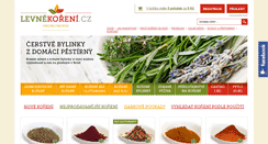Desktop Screenshot of levnekoreni.cz
